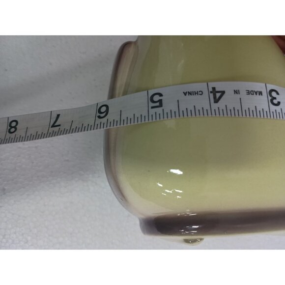 VTG Royal Copley Harmony Leaf Planter Vase Chartreuse Green Ceramic Mid Century - Picture 9 of 9